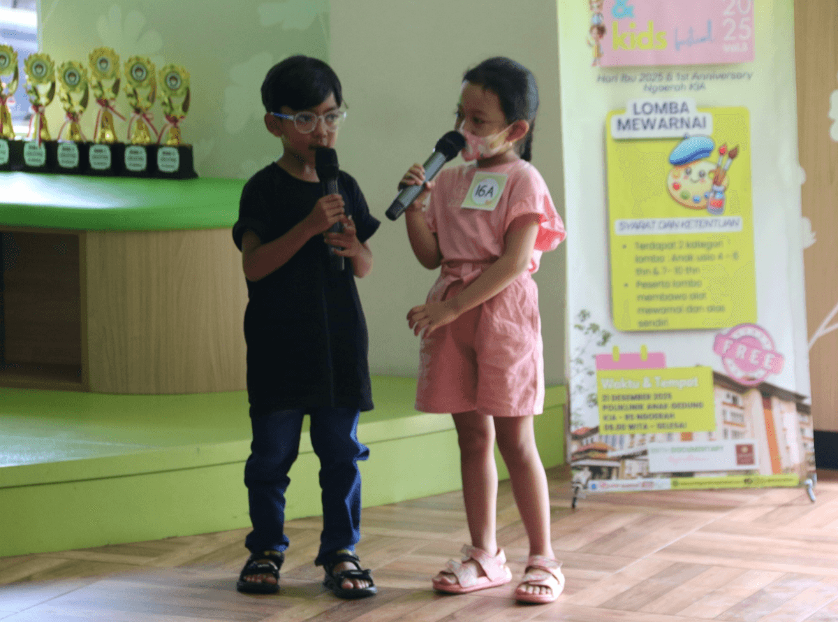 Anak-anak tampil dan berekspresi dalam rangkaian perlombaan