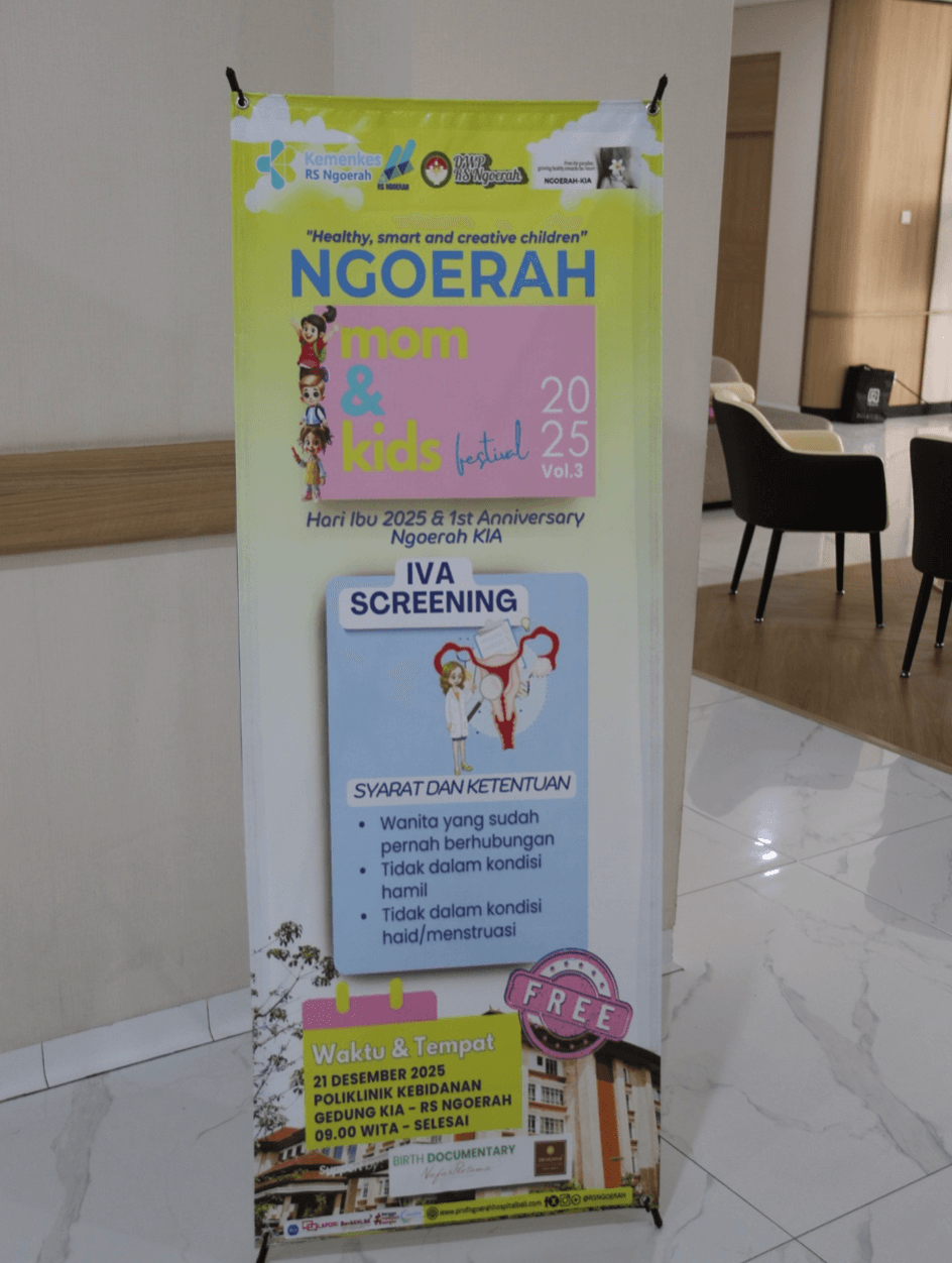 Lomba mewarnai berlangsung meriah di area Poliklinik Kebidanan Gedung KIA RS Ngoerah